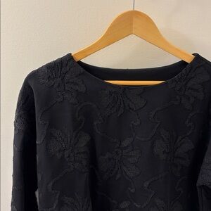 Massimo Dutti Black Floral Top